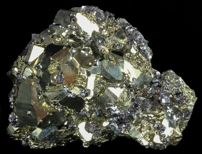 Gleaming Pyrite With Galena - Peru #59598